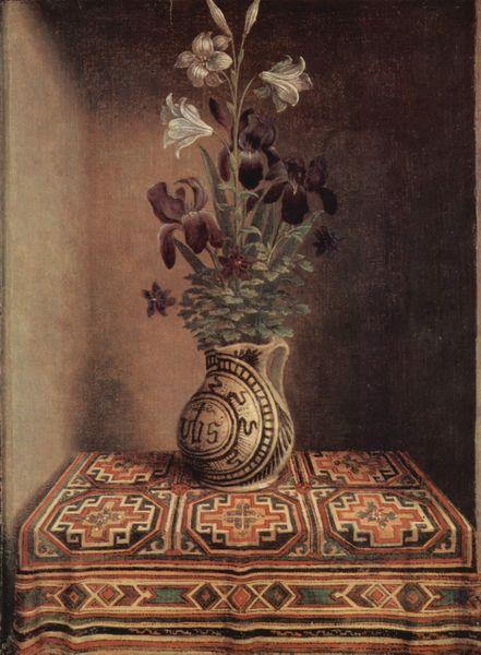 Hans Memling Vase mit Blumen oil painting image